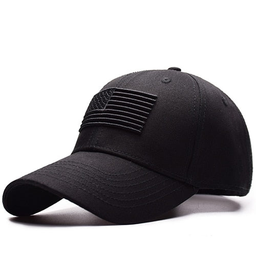 TACVASEN Tactical Baseball Cap Men Summer USA Flag Sun Protection Adjustable Cap Male Fashion Airsoft Casual Golf Baseball Hat