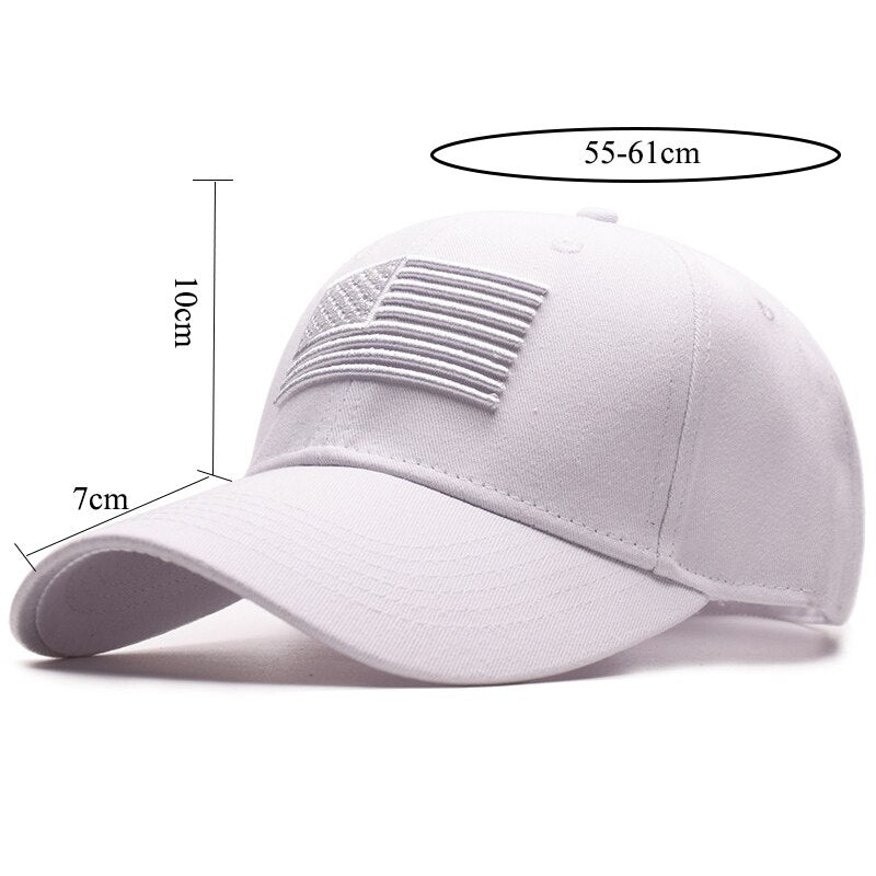 TACVASEN Tactical Baseball Cap Men Summer USA Flag Sun Protection Adjustable Cap Male Fashion Airsoft Casual Golf Baseball Hat