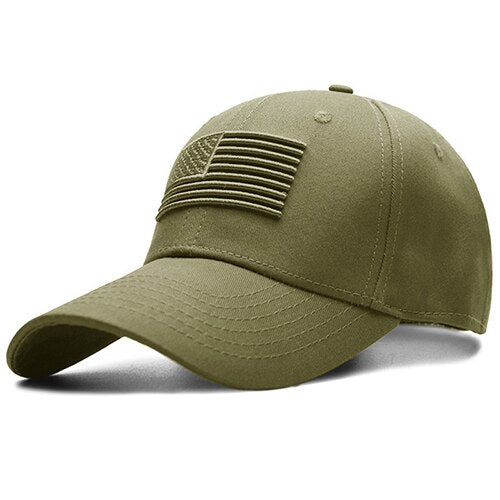 TACVASEN Tactical Baseball Cap Men Summer USA Flag Sun Protection Adjustable Cap Male Fashion Airsoft Casual Golf Baseball Hat