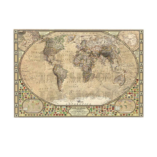 World Map Decor Bath Rugs By, World Flags Geographical Knowledge, Non-Slip Floor Entryways Indoor Front Door Mat Bathroom Rugs